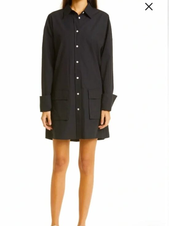 ATM Anthony Thomas Melillo Dresses & Skirts - ATM Long Sleeve Swing Poplin Shirtdress